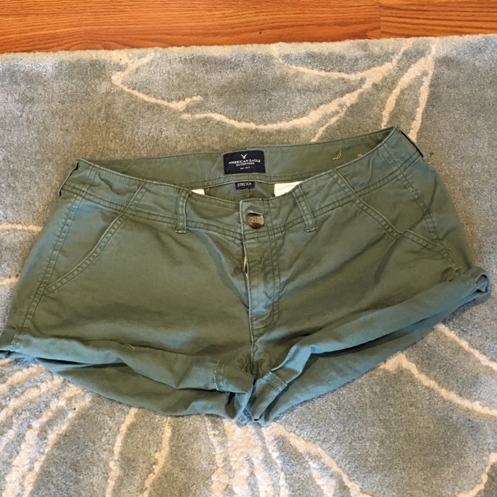 AE Olive Cargo Shorts